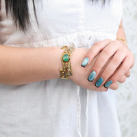 Mystic Gemstone Boho Cuff Bracelet