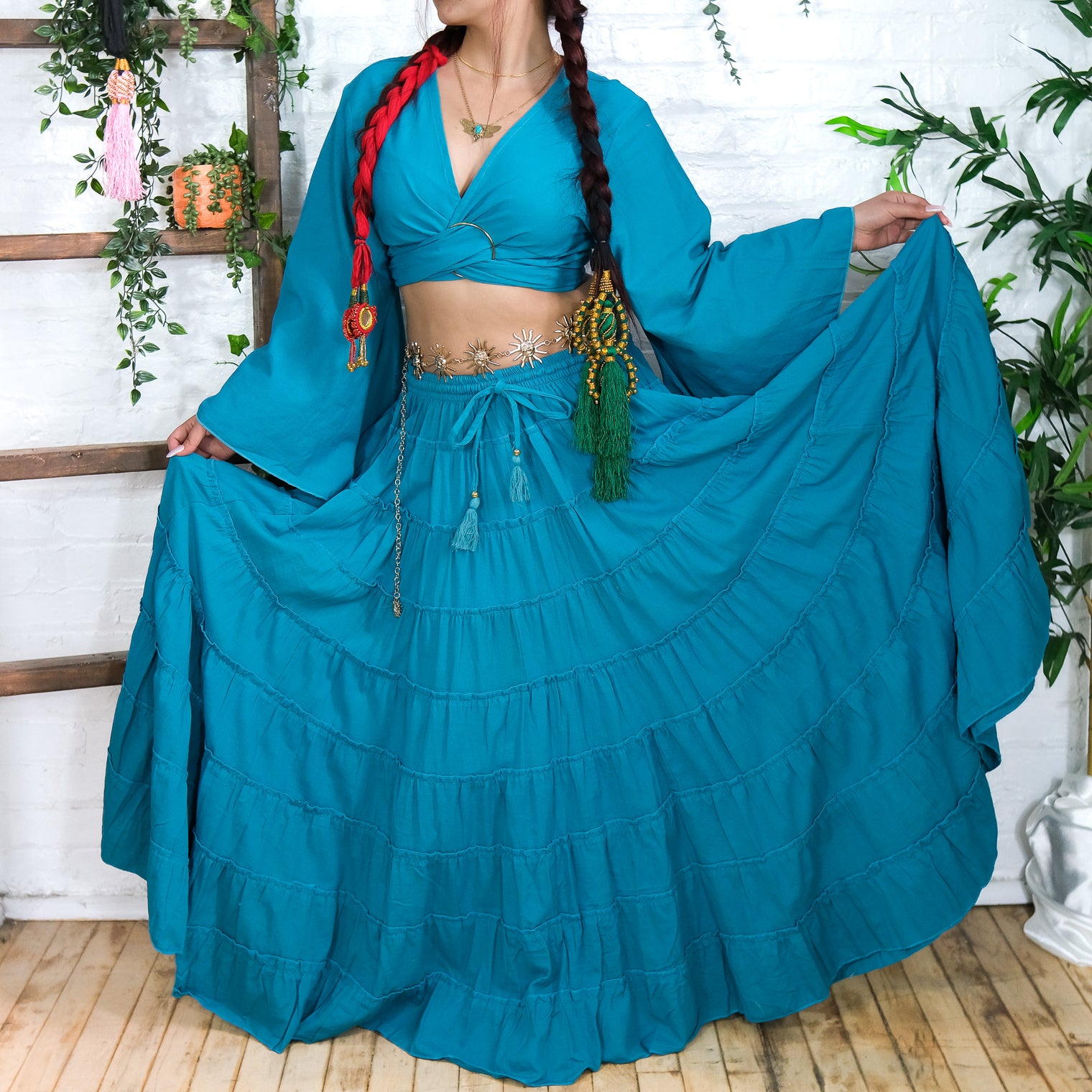 Solstice Skirt with Ruffle Sleeve Top