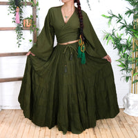 Solstice Skirt with Ruffle Sleeve Top