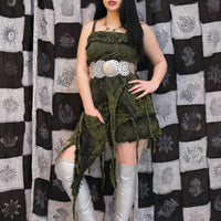 Fairy Grunge Cotton Halter Top & Skirt Two Piece Set