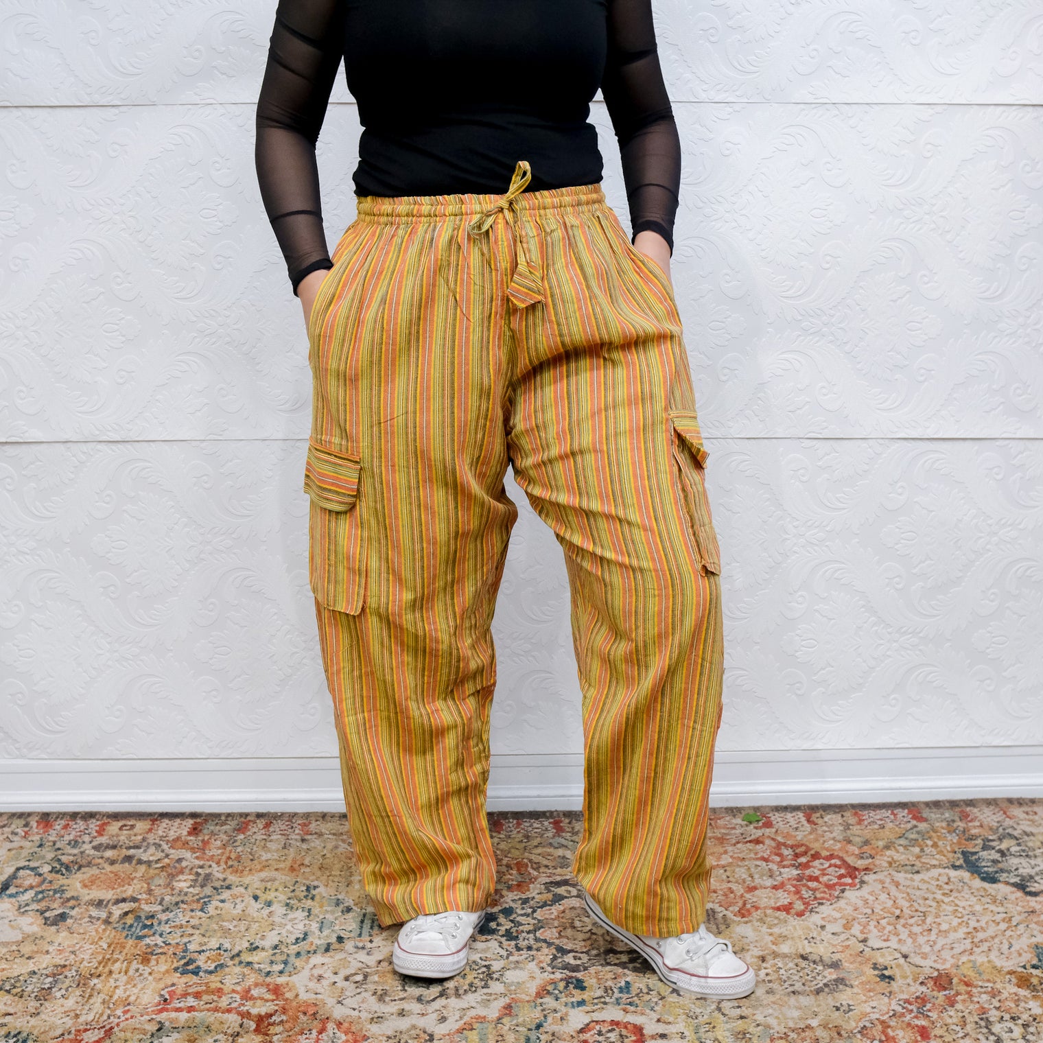Multicolor Unisex Cotton Cargo Pants
