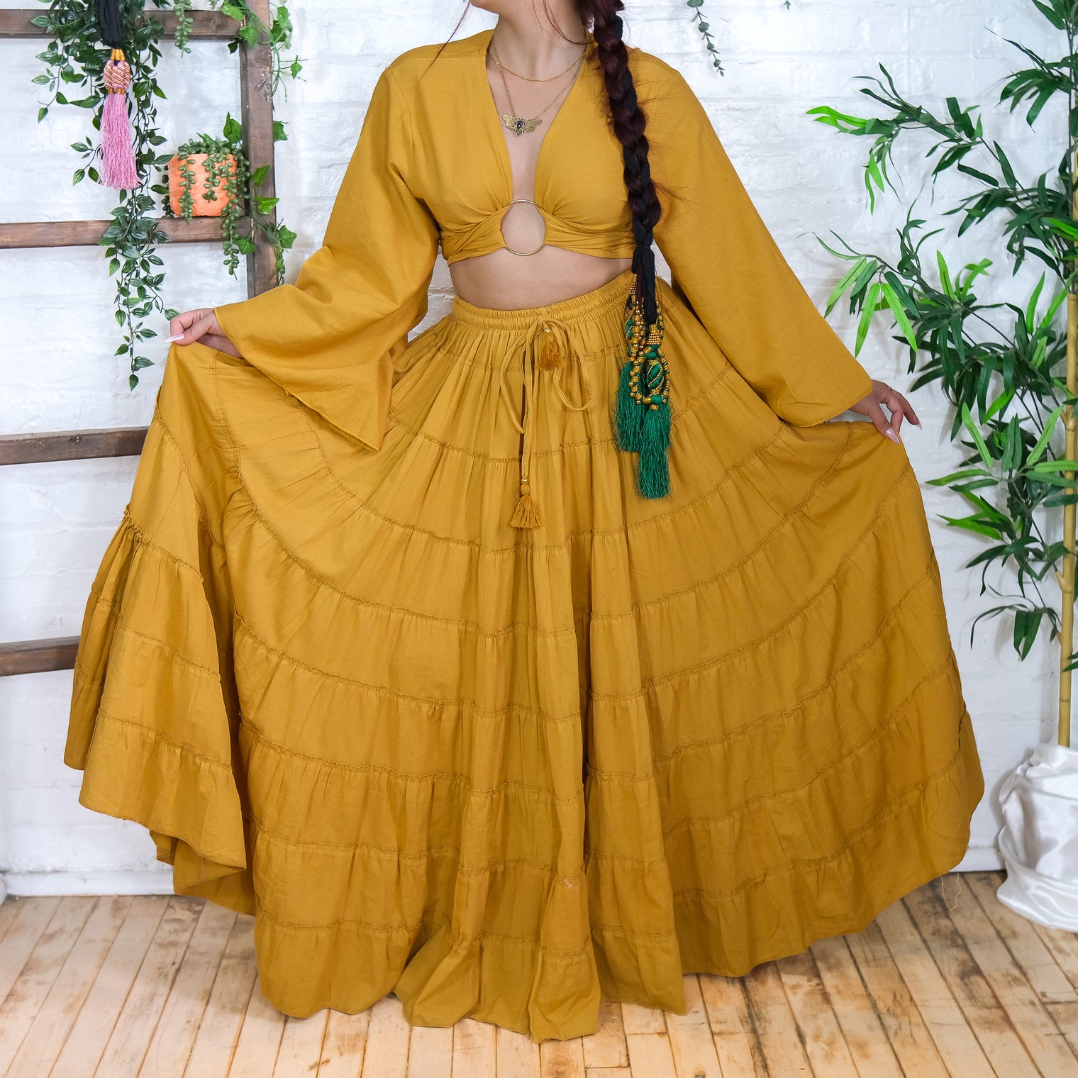 Solstice Skirt with Ruffle Sleeve Top