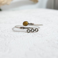 Mystic Spiral Gemstone Cuff Bracelet
