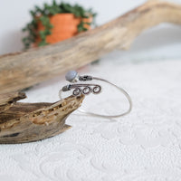 Mystic Spiral Gemstone Cuff Bracelet