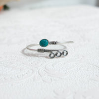 Mystic Spiral Gemstone Cuff Bracelet