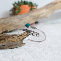 Mystic Spiral Gemstone Cuff Bracelet