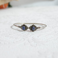 Moonlight Filigree Gemstone Cuff Bracelet