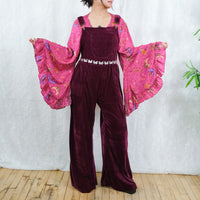 Whimsy Velvet Wide Leg Jumpsuit