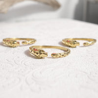 Golden Leopard Adjustable Cuff Bracelet