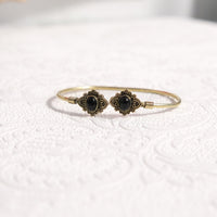 Mystic Lotus  Gemstone Cuff Bracelet
