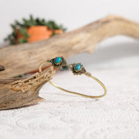 Mystic Lotus  Gemstone Cuff Bracelet