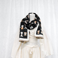 Dog Print Boho Fall Winter Scarfs