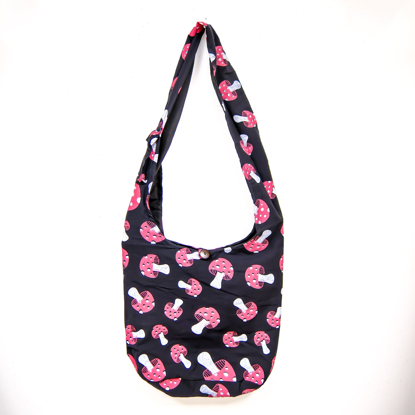 Organic Cotton Mushroom Boho Messenger Bag