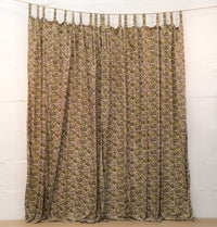 Paisley Floral Curtains with Sun Motifs & Gold Details