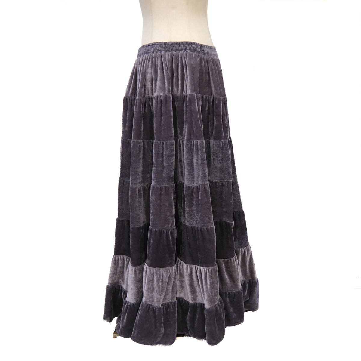 Bohemian Style Flowy Velvet Skirt