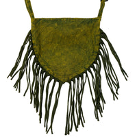 Boho Stonewashed Crossbody  Fringe Bag