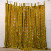 Paisley Floral Curtains with Sun Motifs & Gold Details