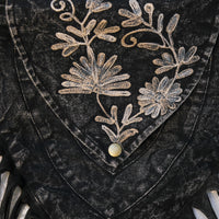 Boho Stonewashed Crossbody  Fringe Bag