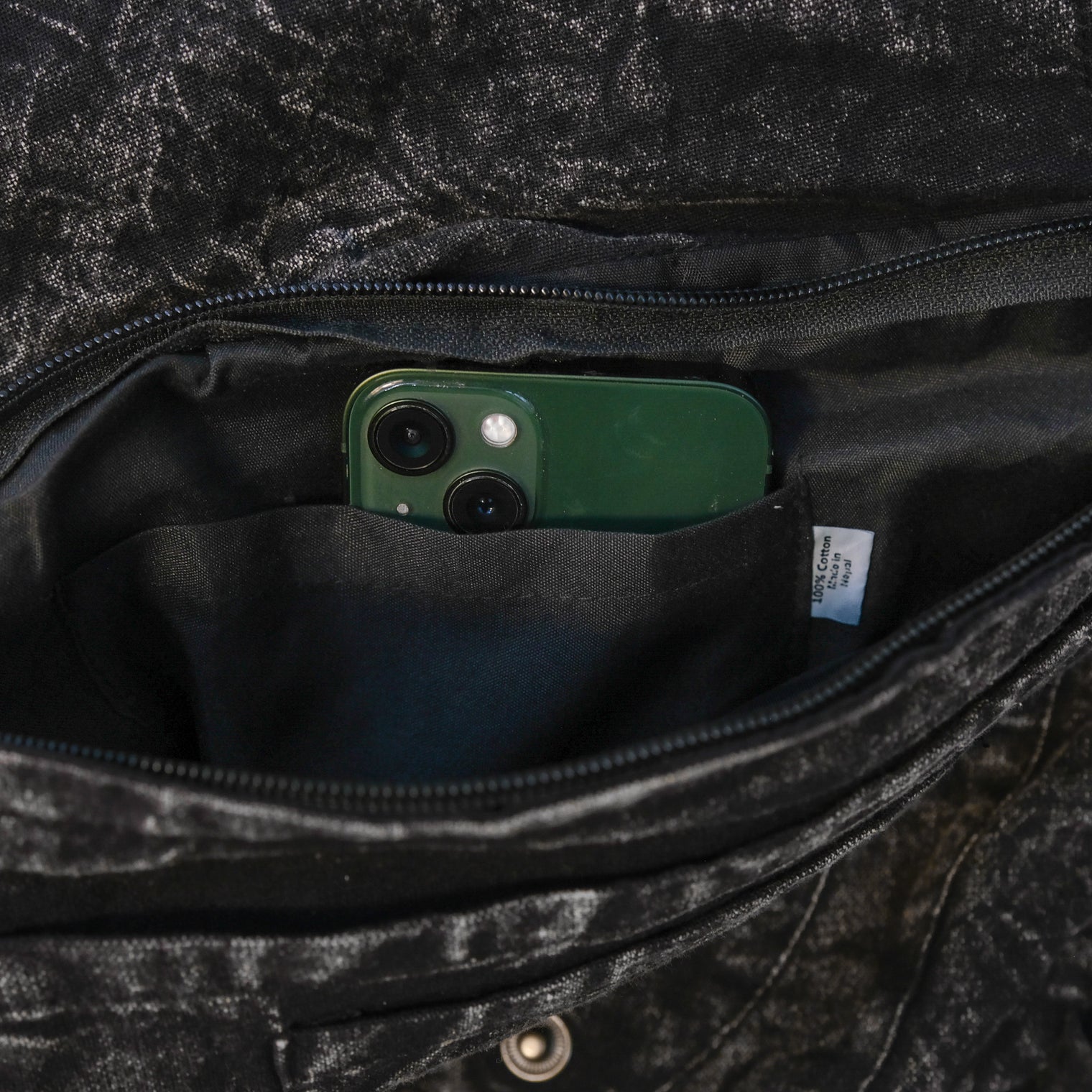 Boho Stonewashed Crossbody  Fringe Bag