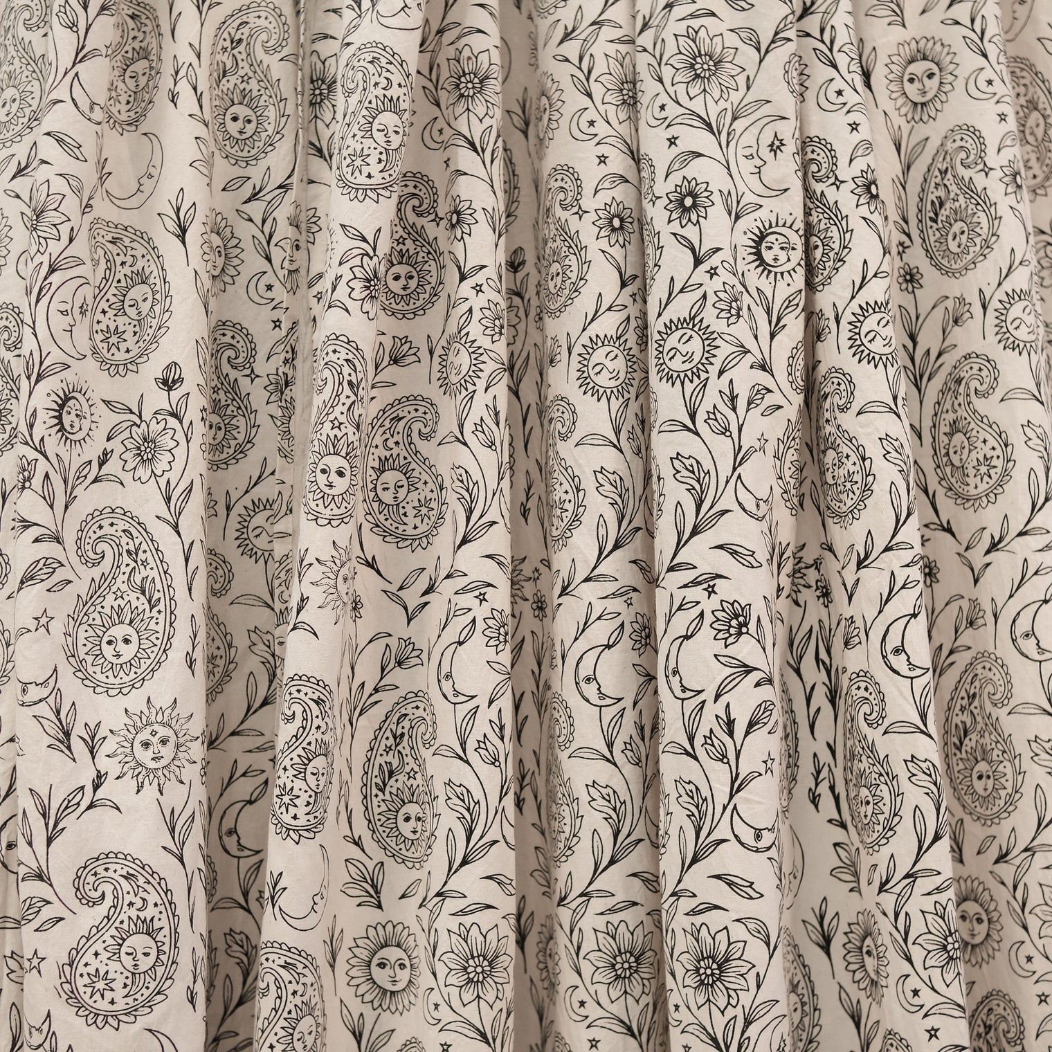 Boho Paisley Cotton Curtains