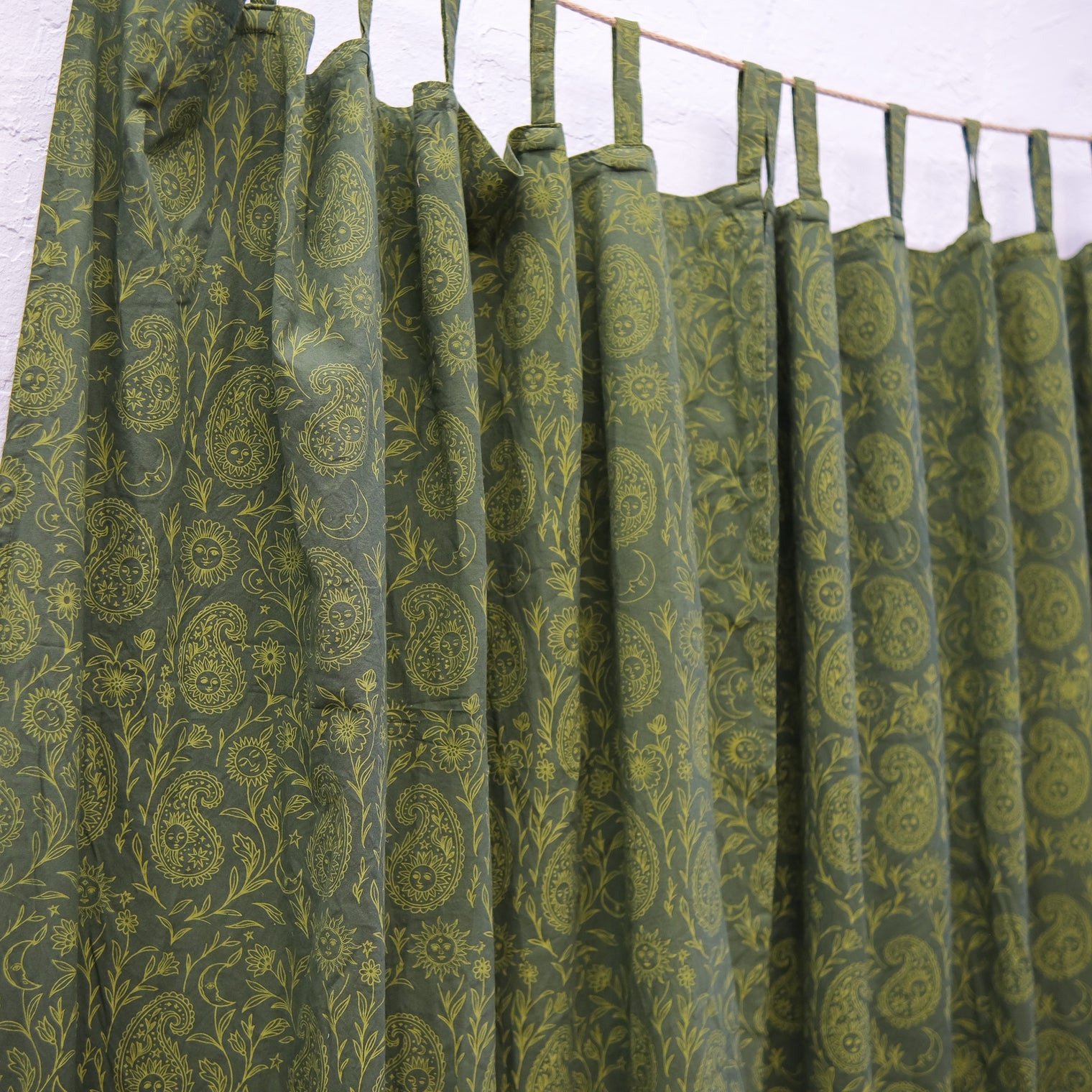 Boho Paisley Cotton Curtains