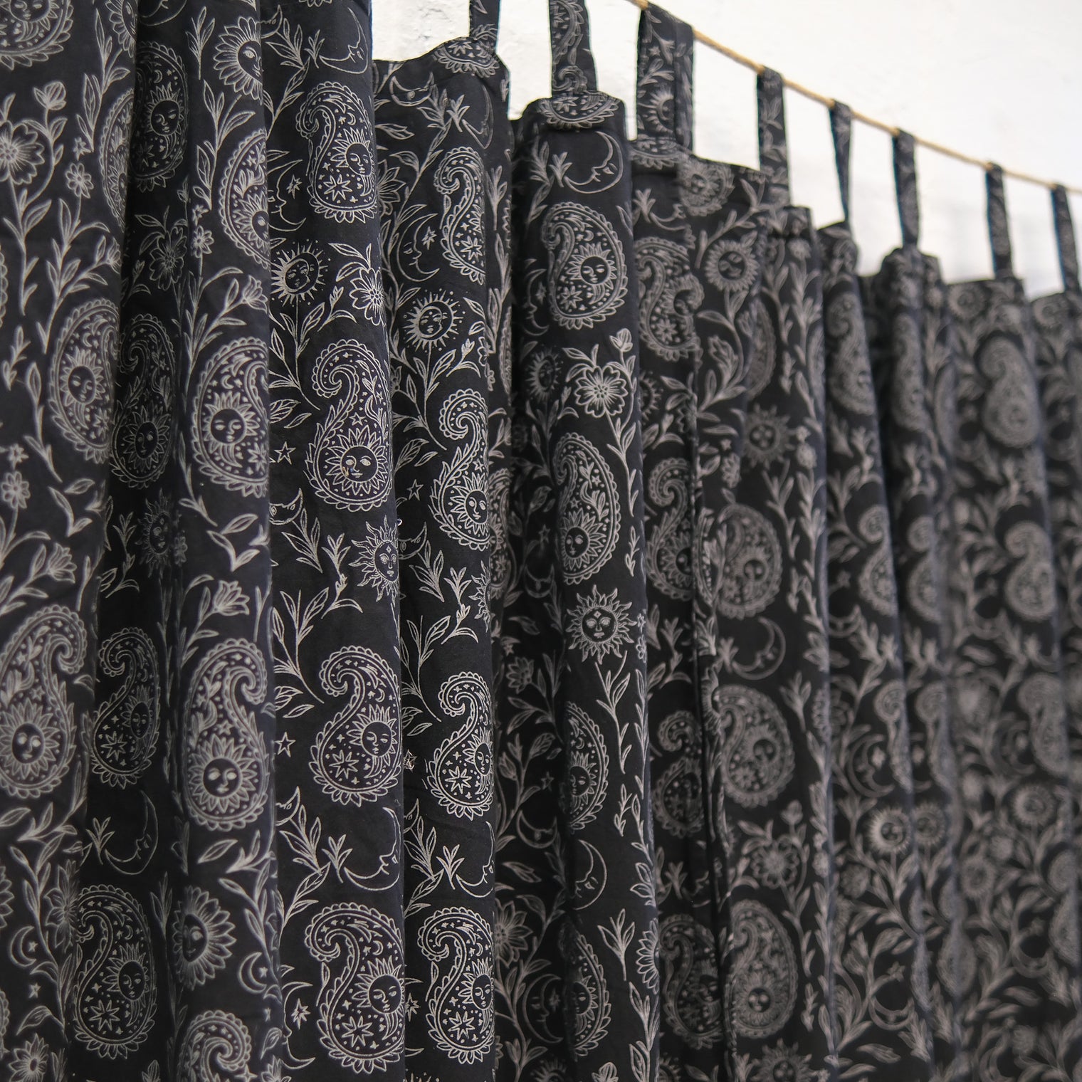 Boho Paisley Cotton Curtains