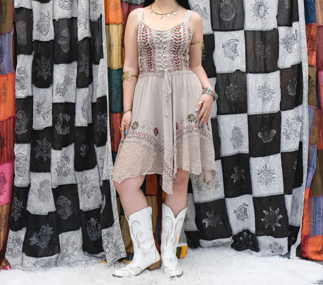 Ever Bloom Flowy Embroidery Dress