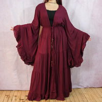 Moonlit Boho Duster with Ruffle Sleeve