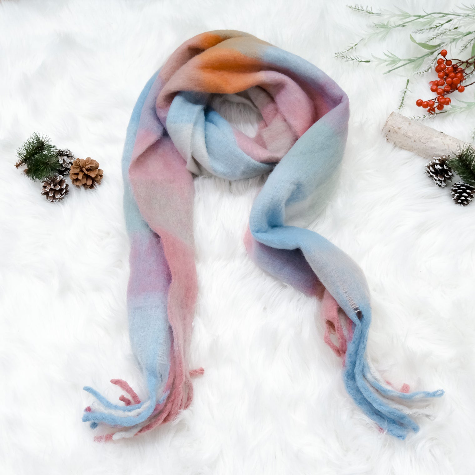 Oversized Plaid Winter Scarfs