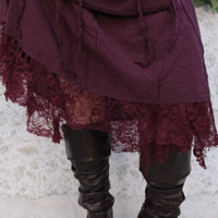 Boho Fairy Layered Festival Wrap Skirt Set with Halter Top