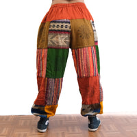 Patch Winter Joggers with Block Print