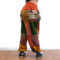 Patch Winter Joggers with Block Print