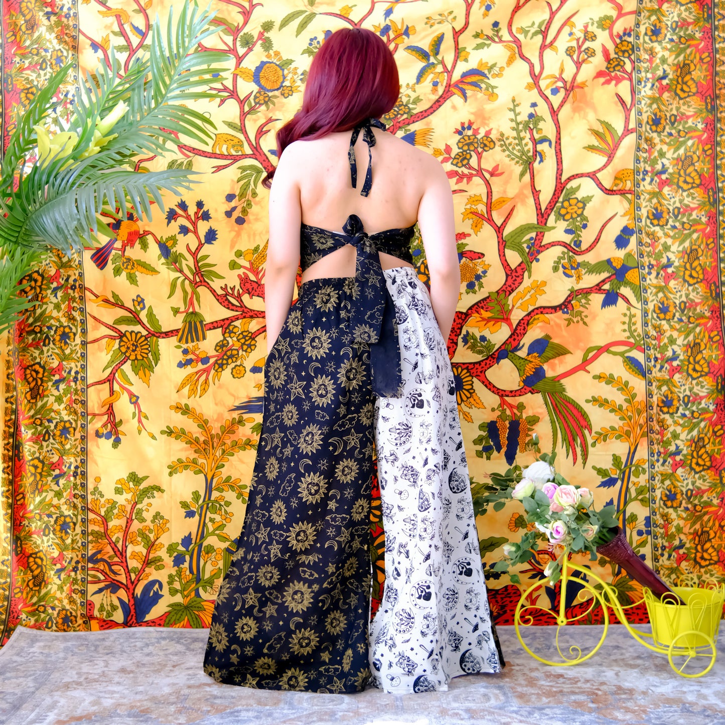 Eclipse Celestial Flowy Pants with Halter Top