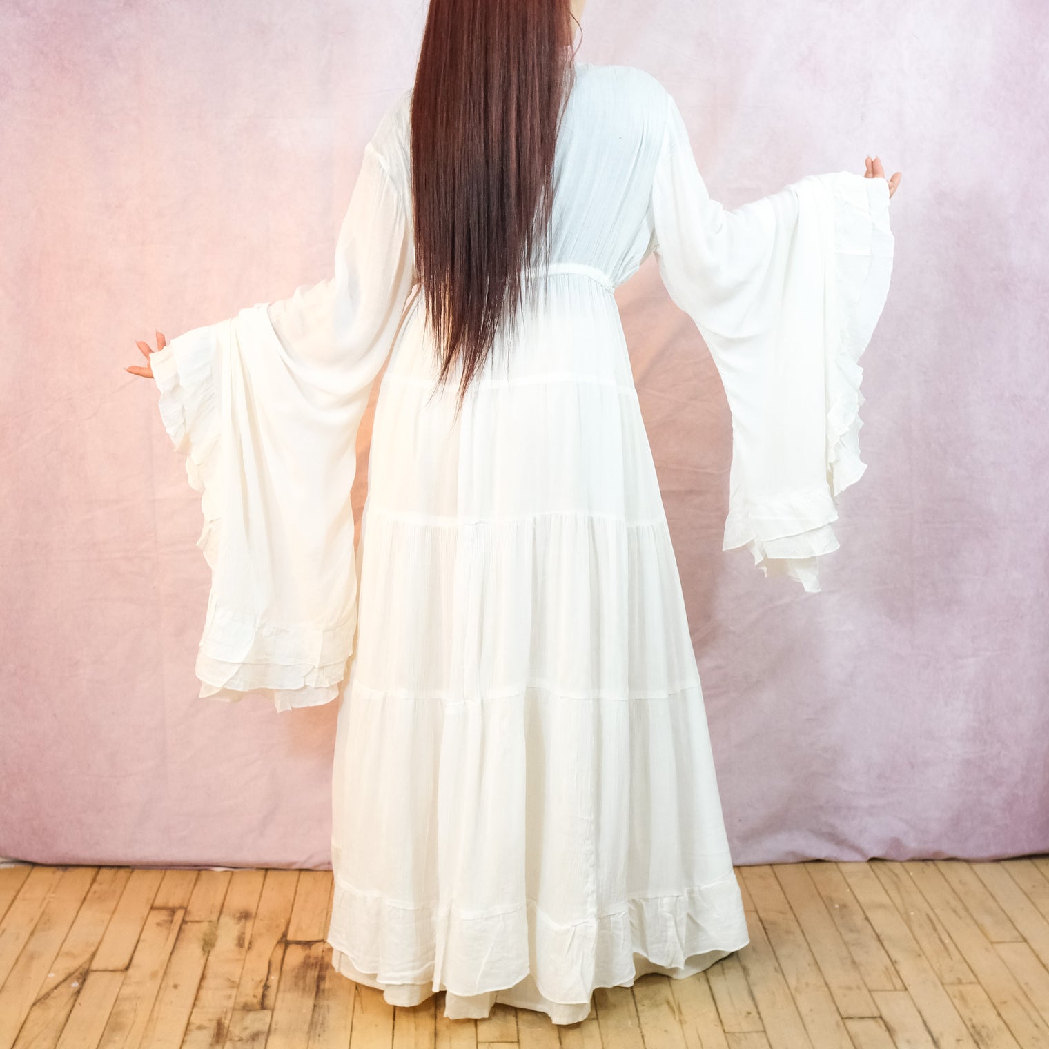 Moonlit Boho Duster with Ruffle Sleeve