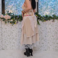 Boho Fairy Layered Festival Wrap Skirt Set with Halter Top