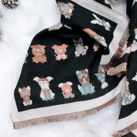 Dog Print Boho Fall Winter Scarfs