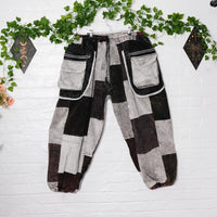 Patch Corduroy Baggy Pants