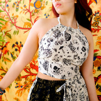 Mushroom/Celestial Halter Top