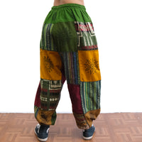Patch Winter Joggers with Block Print