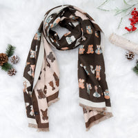 Dog Print Boho Fall Winter Scarfs