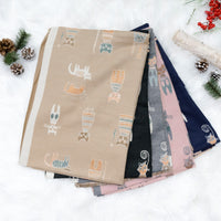 Boho Cat Print Scarfs