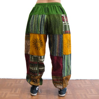 Patch Winter Joggers with Block Print