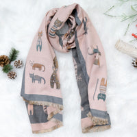 Boho Cat Print Scarfs