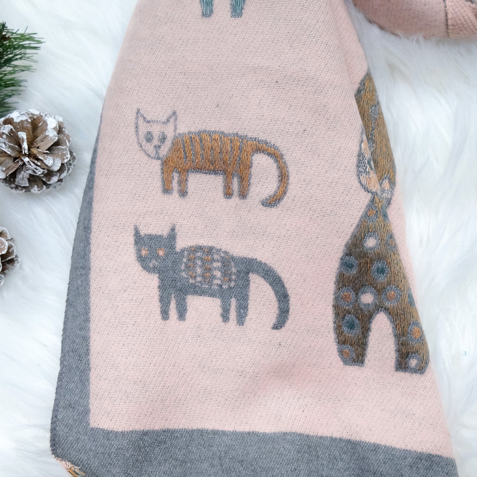 Boho Cat Print Scarfs