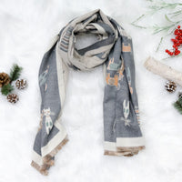 Boho Cat Print Scarfs