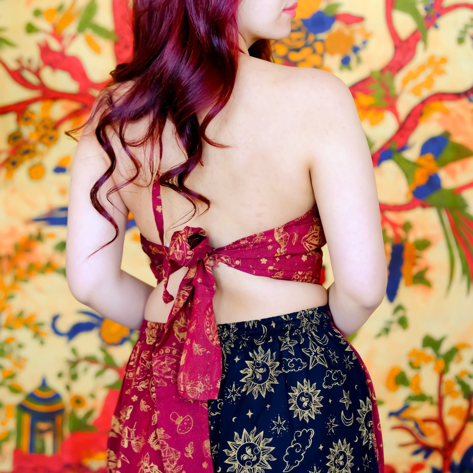 Mushroom/Celestial Halter Top