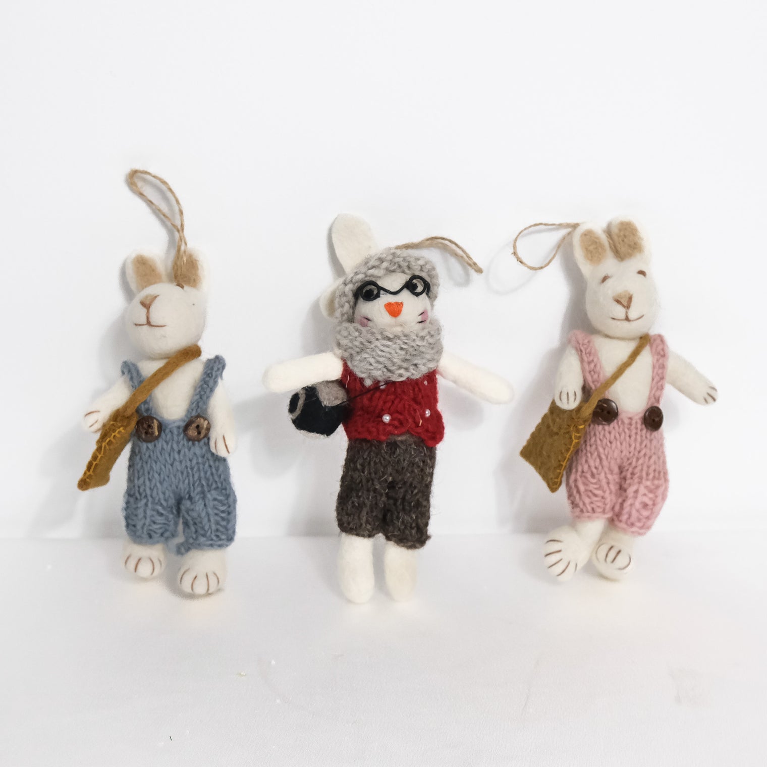 Needle Felted Bunny Ornaments