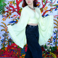 Mystic Meadow Ruffle Sleeve Wrap  Top