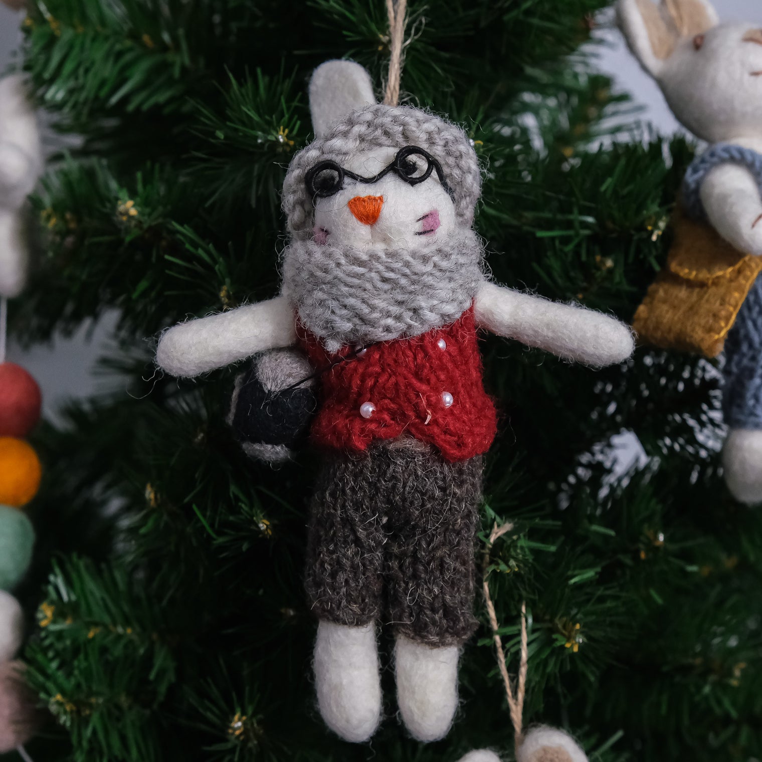 Needle Felted Bunny Ornaments