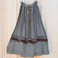 Hand Embroidered Flowy Batik Skirts